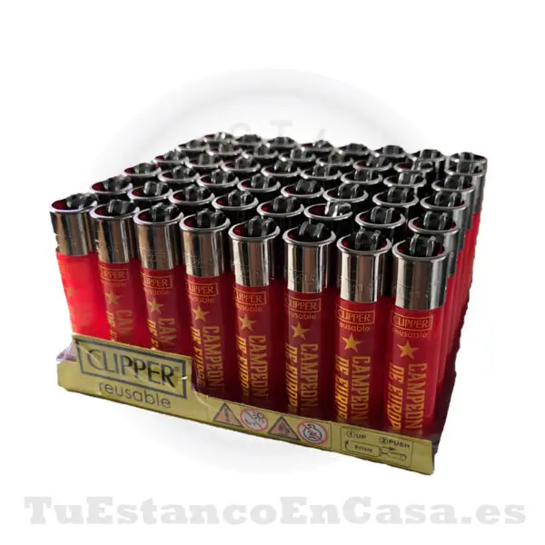 Encendedor CLIPPER - Campeones de Europa Rojo - Imagen 2
