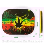 Bandeja Metal Pequeña Jamaica con Tapete Magnético Apolo Head Shop - Imagen 2