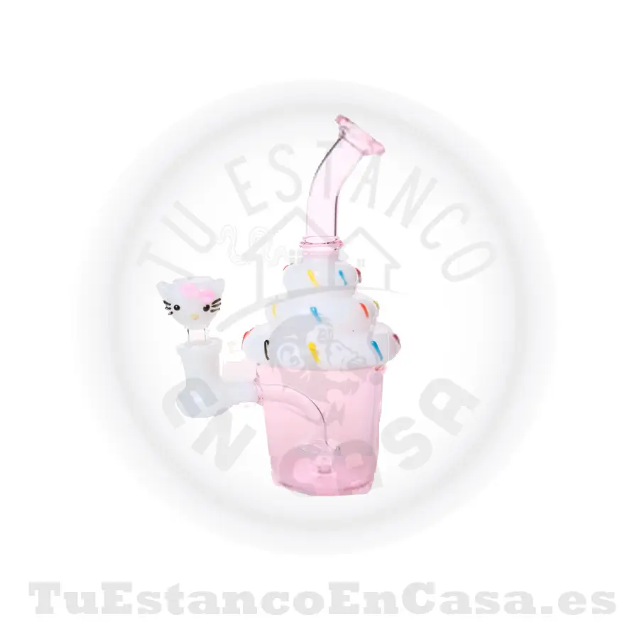 Pipa-1-pastel-1.webp Pipa de Agua de Cristal Apolo Head Shop – Diseño Cupcake Hello Kitty - Imagen 1