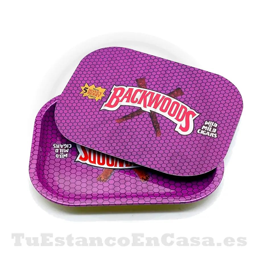 Bandeja-Backwoods-2.webp Bandeja Metal Pequeña Backwoods con Tapete Magnético Apolo Head Shop - Imagen 1