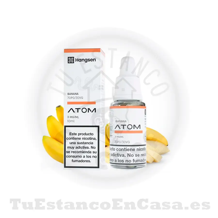 Hanseng-BANANA.webp E - Liquido Hangsen Atom Banana - 10 ml - Imagen 1