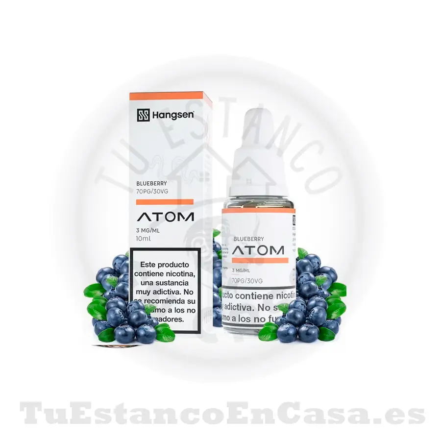 Hanseng-BLUEBERRY.webp E - Liquido Hangsen Atom Blueberry - 10 ml - Imagen 1
