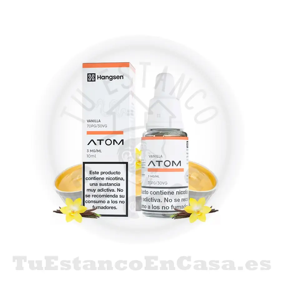 Hanseng-VAINILLA.webp E - Liquido Hangsen Atom Vainilla - 10 ml - Imagen 1