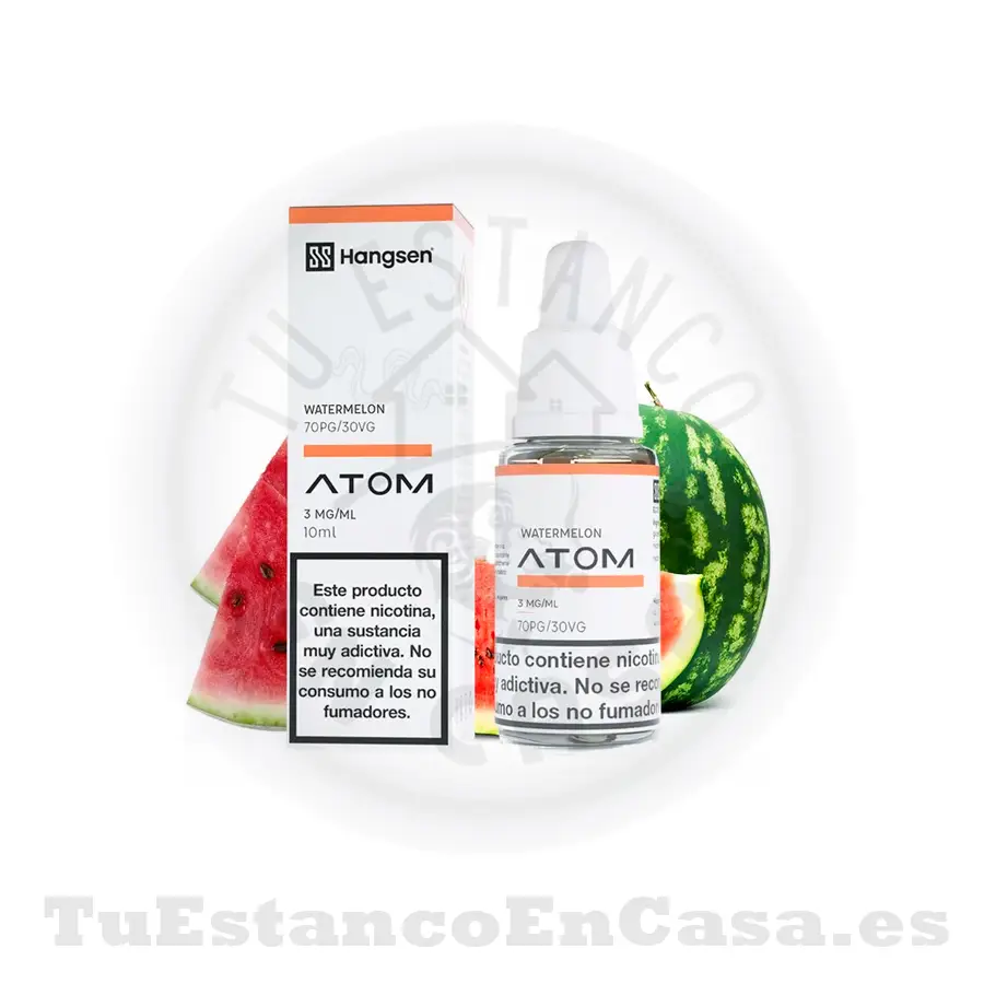 Hanseng-WATERMELON.webp E - Liquido Hangsen Atom Watermelon - 10 ml - Imagen 1