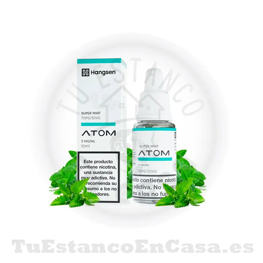 Hanseng-mint.webp E - Liquido Hangsen Atom Mint - 10 ml - Imagen 1