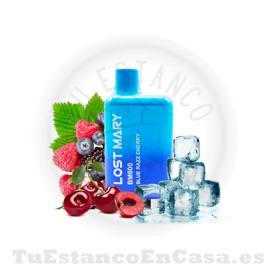 LOSTMARY-BLUERazz.webp LOST MARY BM600 Blue Razz Cherry - 600 Caladas - Imagen 1