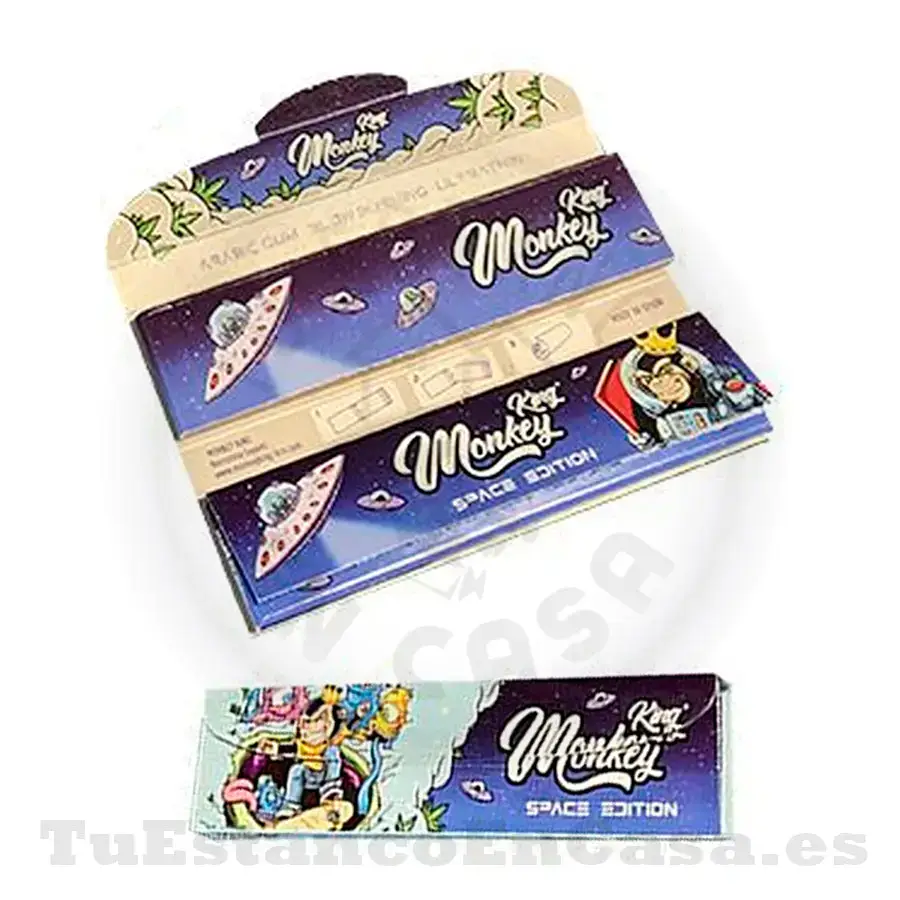 PapeldeFumarMonkeyKingSpaceedition1.webp Papel de Fumar Monkey King Extra Largo + Tips de Cartón - Espace Edition - Imagen 1