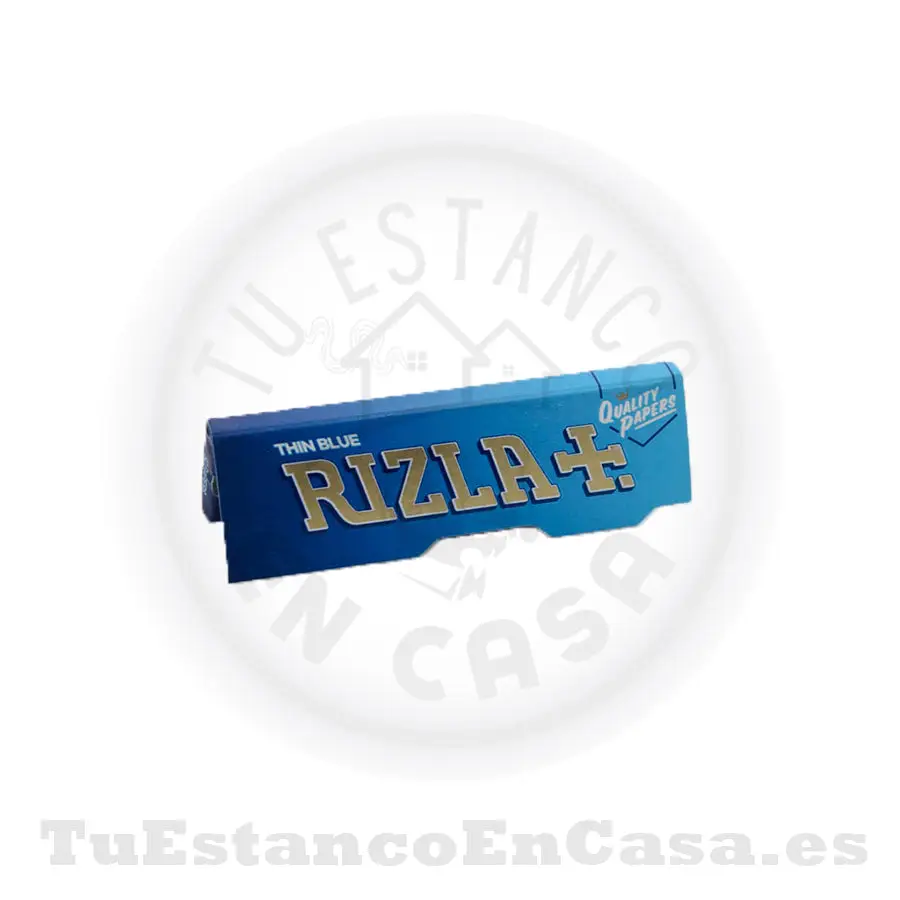 PapeldeFumarRizlablue70mm1.webp Papel de Fumar Rizla+ Thin Blue Corto - 70mm - Imagen 1