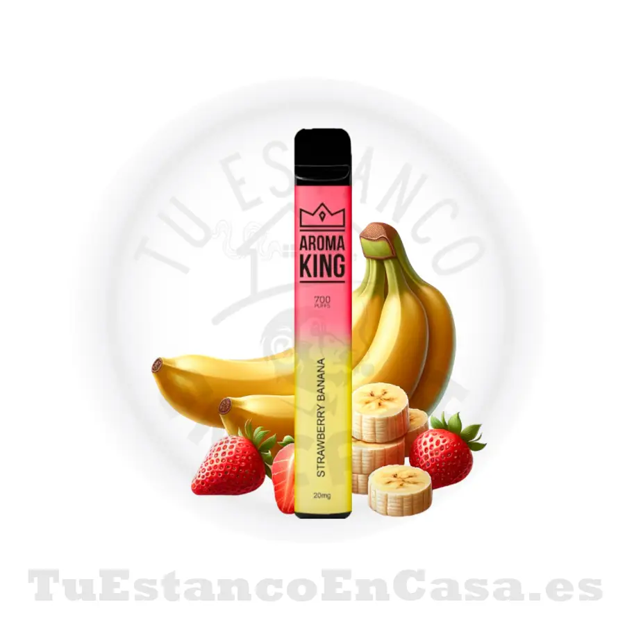 Pod_Aromaking_Strawberry-Banana.webp Pod desechable Aroma King Classic Strawberry Banana 20 mg - 700 Caladas - Imagen 1