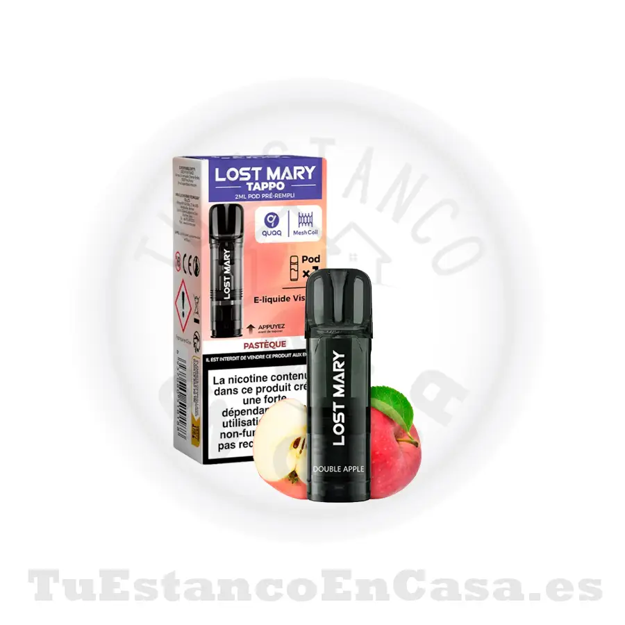 Recarga-Lost-mary-Nano-AIr-double-apple.webp Recarga Cabezal Lost Mary Pro 1000 puf - Double Apple - Imagen 1
