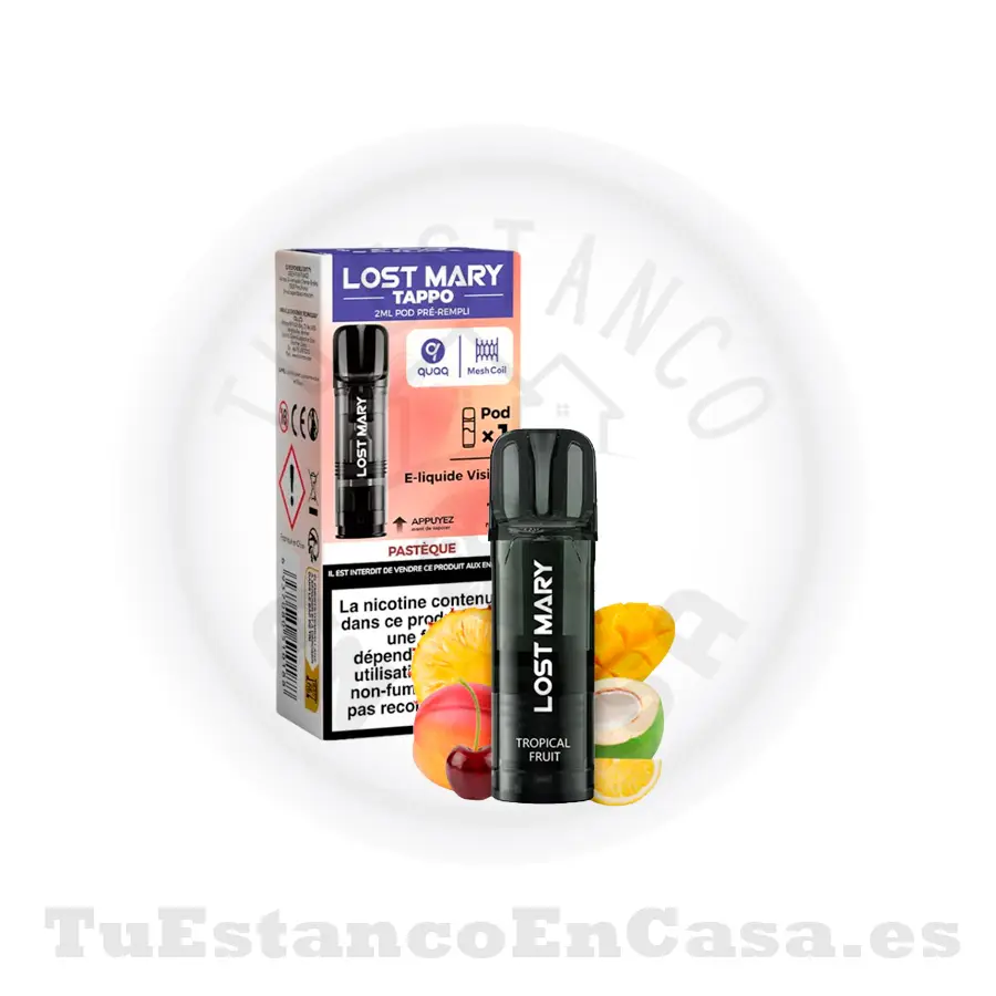 Recarga-Lost-mary-Nano-AIr-tropical.webp Recarga Cabezal Lost Mary Pro 1000 puf - Tropical Fruits - Imagen 1