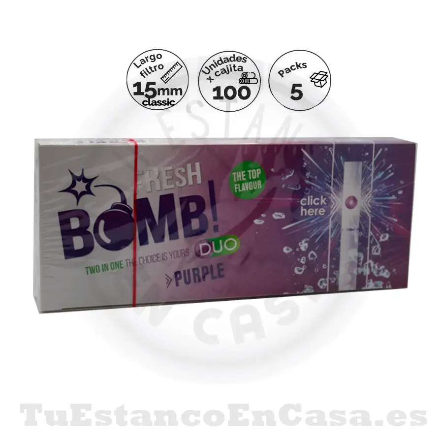 Tubos-FresBomb.webp Tubos Fresh Bomb Two in One Sabor Frutos Rojos 100 und. - Imagen 1