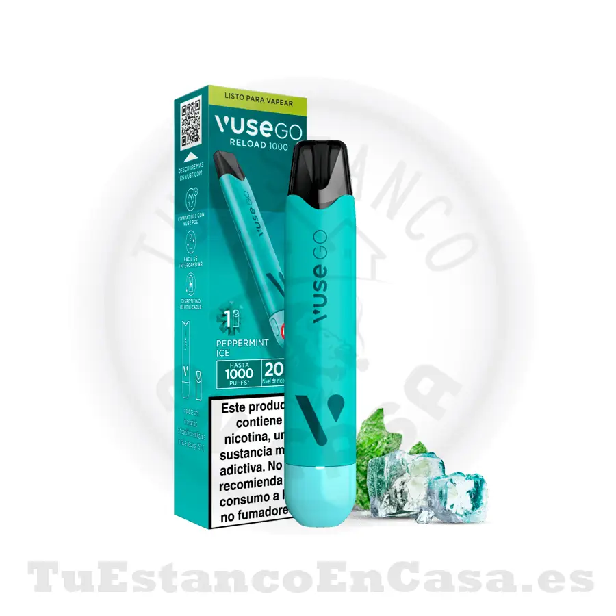 Vuse_reload_pen-2.webp Vaper Recargable Vuse Go Reload Pen Peppermint Ice 20 mg - 1000 Caladas - Imagen 1