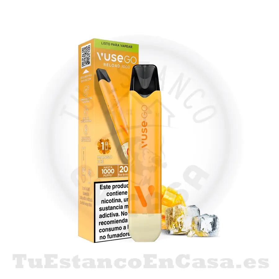 Vuse_reload_pen-3.webp Vaper Recargable Vuse Go Reload Pen Mango Ice 20 mg - 1000 Caladas - Imagen 1