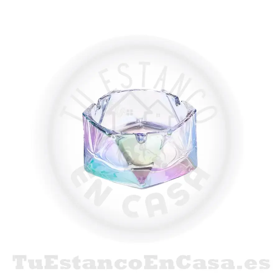 ceni-hex-1.webp Cenicero Cristal Hexagonal - Imagen 1