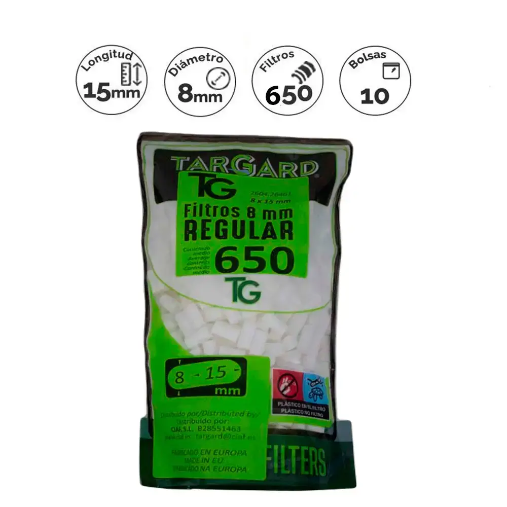 filtros-targard-regular-8-mm-650-und.webp Filtros Targard Regular 8 mm 650 und. - Imagen 1