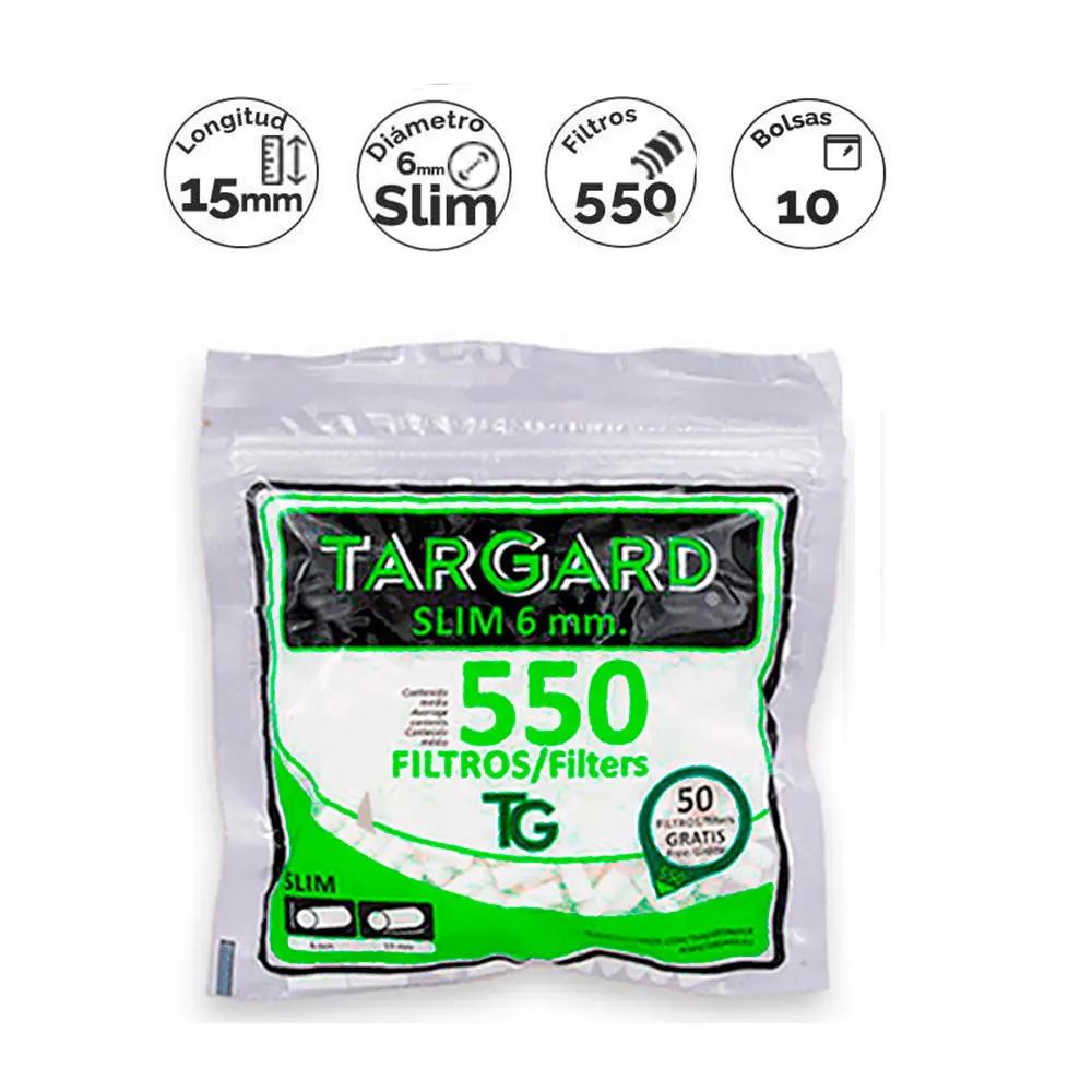 filtros-targard-slim-6-mm-550-und.webp Filtros Targard Slim 6 mm 550 und. - Imagen 1