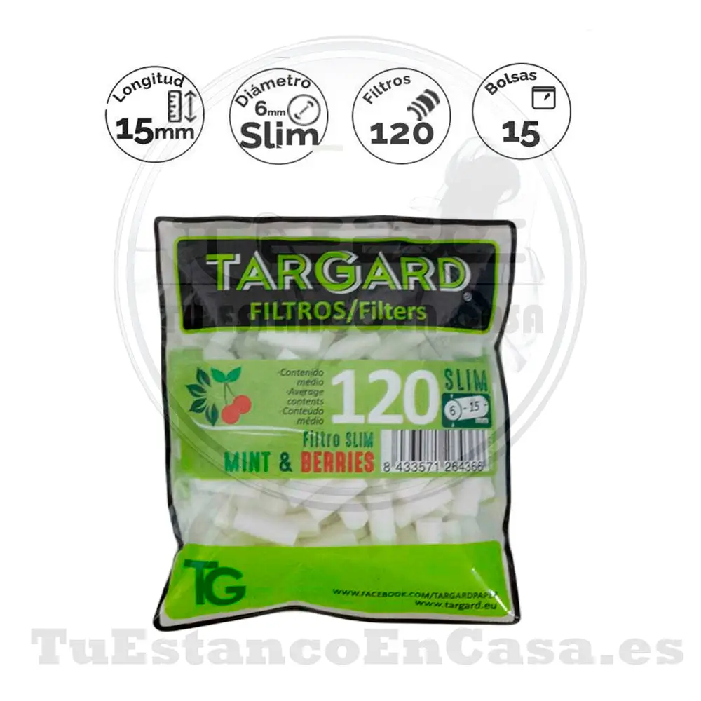 filtros-targard-slim-berries-mint-6-mm-120-und.webp Filtros Targard Slim Berries & Mint 6 mm 120 und. - Imagen 1