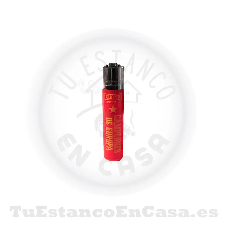 mechero_clipper_campeones2.webp Encendedor CLIPPER - Campeones de Europa Rojo - Imagen 1