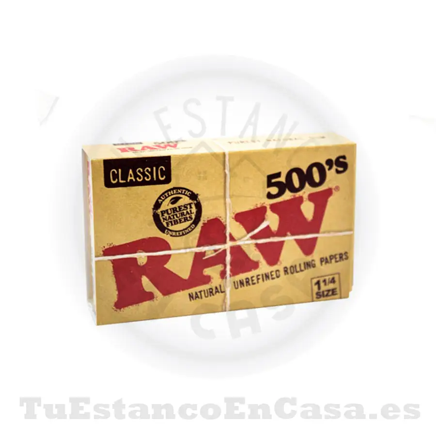 papel-de-fumar-natural-raw-classic-bloc-500-1-78-mm.webp Papel de Fumar Natural RAW Classic Bloc 500 1 ¼ - 78 mm - Imagen 1