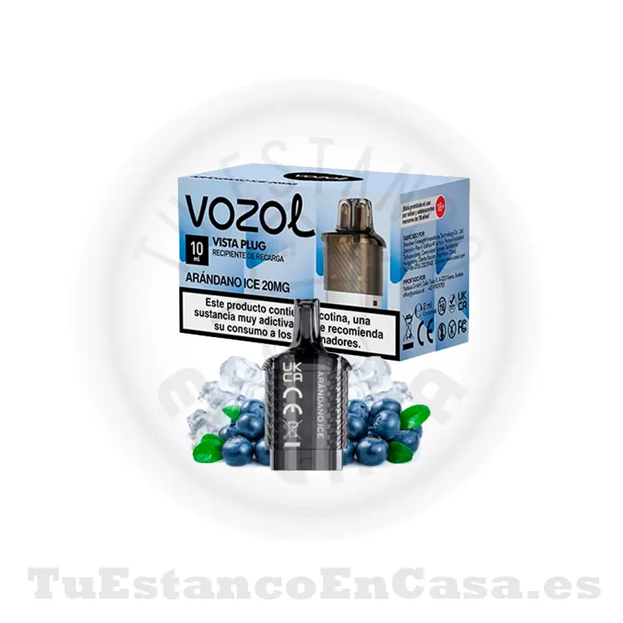 recarga-Vozol-Arandano-ICE-1.webp Recarga Cabezal Vozol Vista Plug (2 ml + 10 ml) 10000 puf - Arándano ICE - Imagen 1
