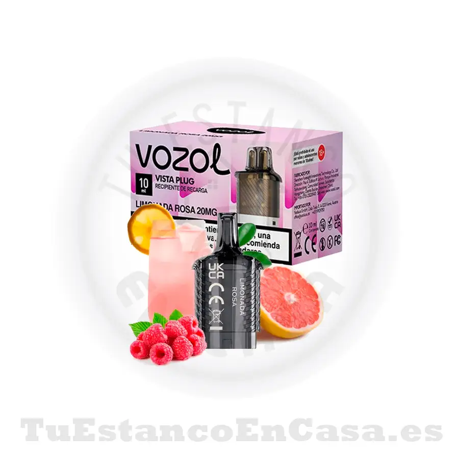 recarga-Vozol-limonadarosa-1.webp Recarga Cabezal Vozol Vista Plug (2 ml + 10 ml) 10000 puf - Piña Limón - Imagen 1