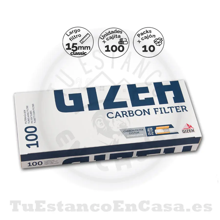 tubos-gizeh-carbon-filter-100-und.webp Tubos Gizeh Carbon Filter 100 und - Imagen 1