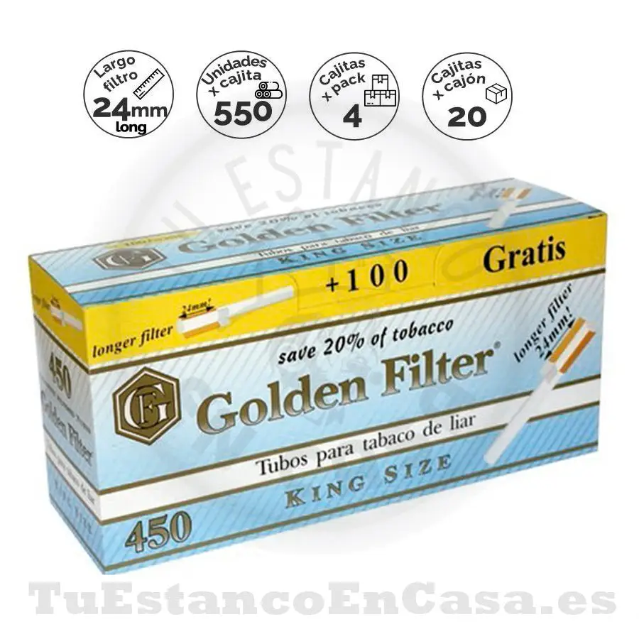 tubos-golden-filter-extra-largo-450-100-und.webp Tubos Golden Filter Extra Largo 450 + 100 und. - Imagen 1