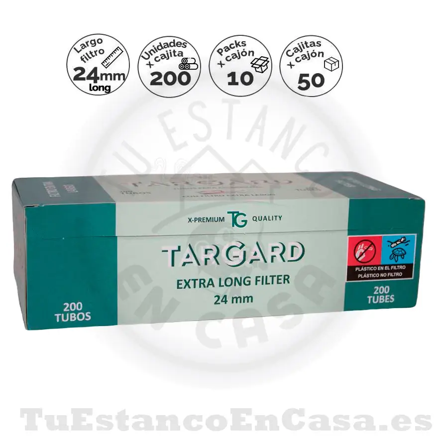 tubos-targard-extra-long-200-und.webp Tubos Targard Extra Long 200 und. - Imagen 1