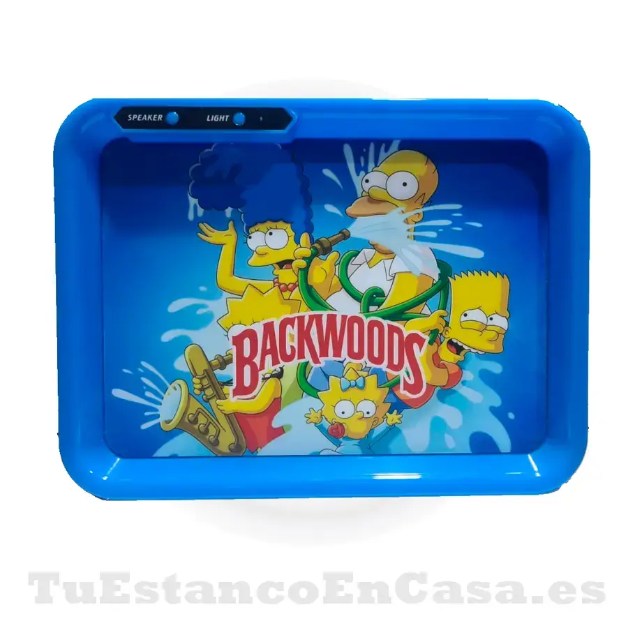 Bandeja-Luz-Simpson-1.webp Bandeja Led con Altavoz Backwood Simpson - Apolo Head Shop - Imagen 1
