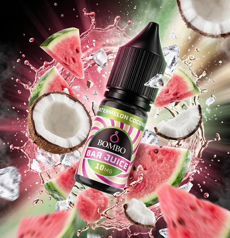 Bombo-Bar-Juice-Watermelon-Coconut Bombo Bar Juice Watermelon Coconut – Sales de nicotina 10 ml - Imagen 1