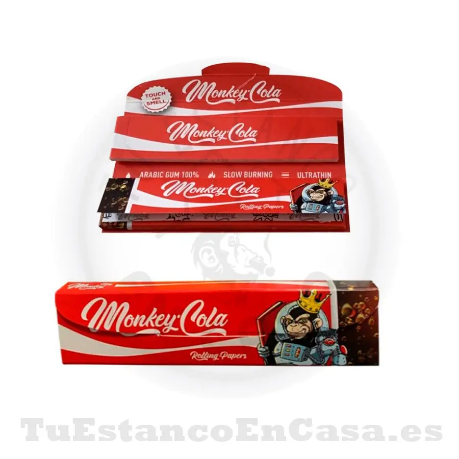PapeldeFumarMonkeyKingCola1.webp Papel de Fumar Natural Monkey King Extra Largo + Tips de Cartón - Cola - Imagen 1